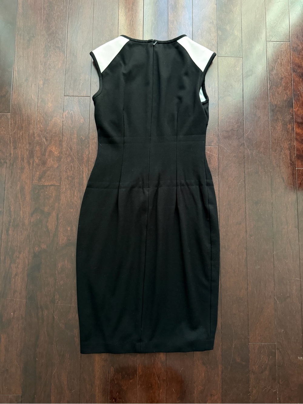 Cache Vintage Bodycon Sleeveless Colorblock Dress, Size 2, Black Yellow Work - Picture 4 of 6